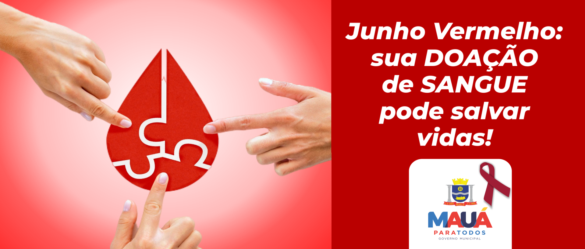 CAMPANHA PARA DOAÇÃO DE SANGUE – JUNHO VERMELHO